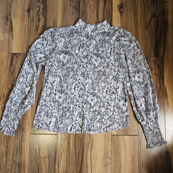 Aqua Animal Snake Print Blouse XS - Picture 1 of 7